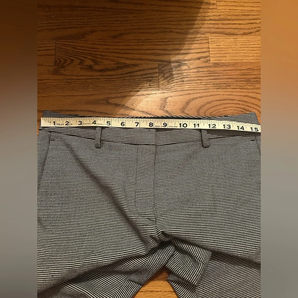 Ann Taylor Women's Preppy Classic Curvy Fit Black White & Houndstooth Pants